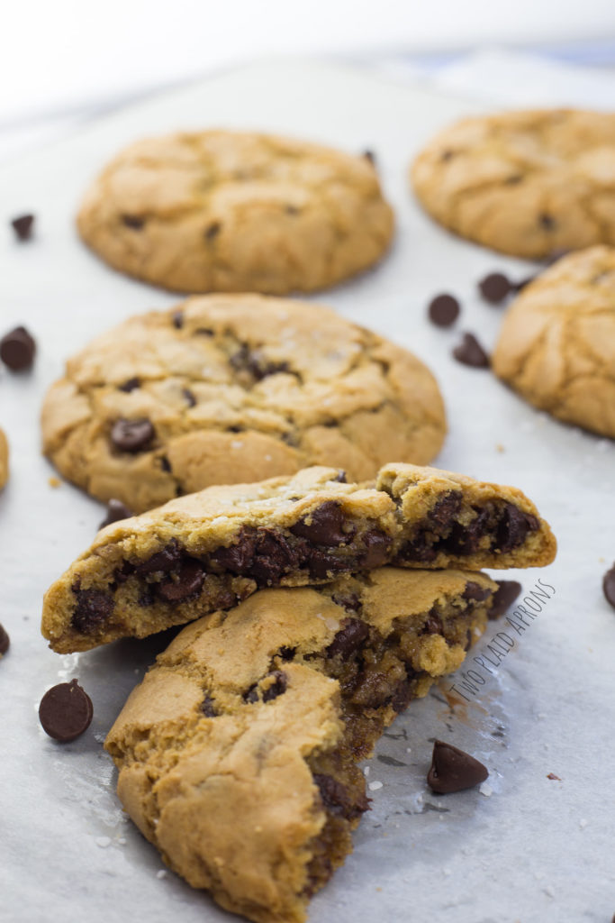 Soft and chew chocolate chip cookies out from the oven!