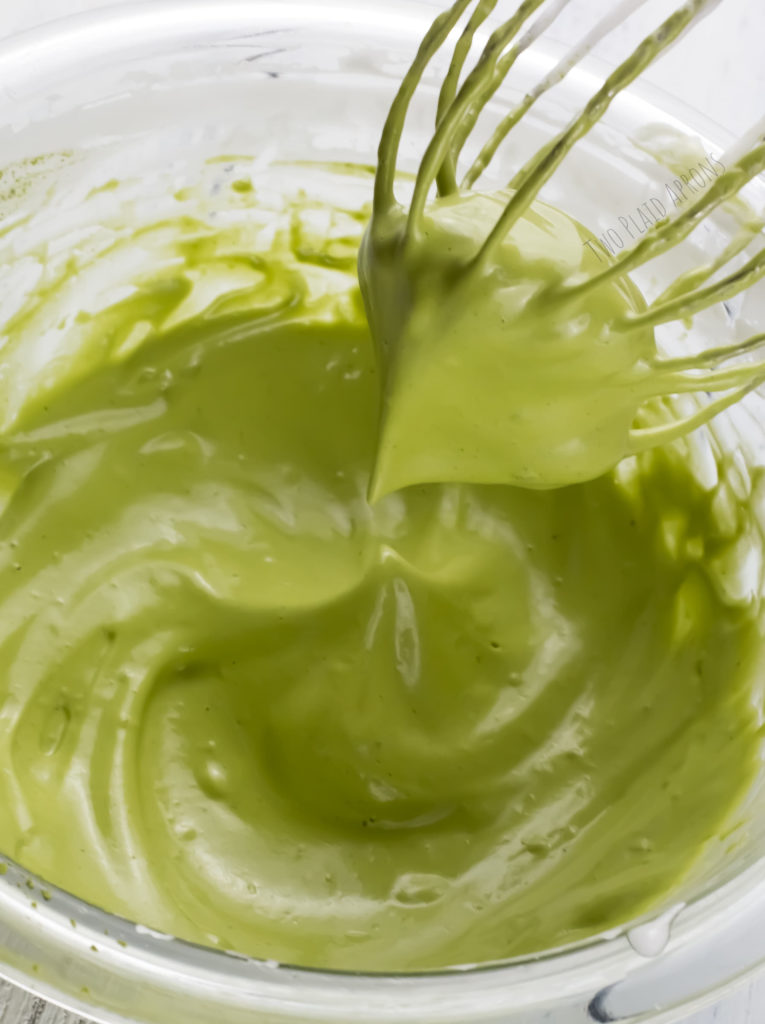 Add matcha powder and whisk until thoroughly combined.