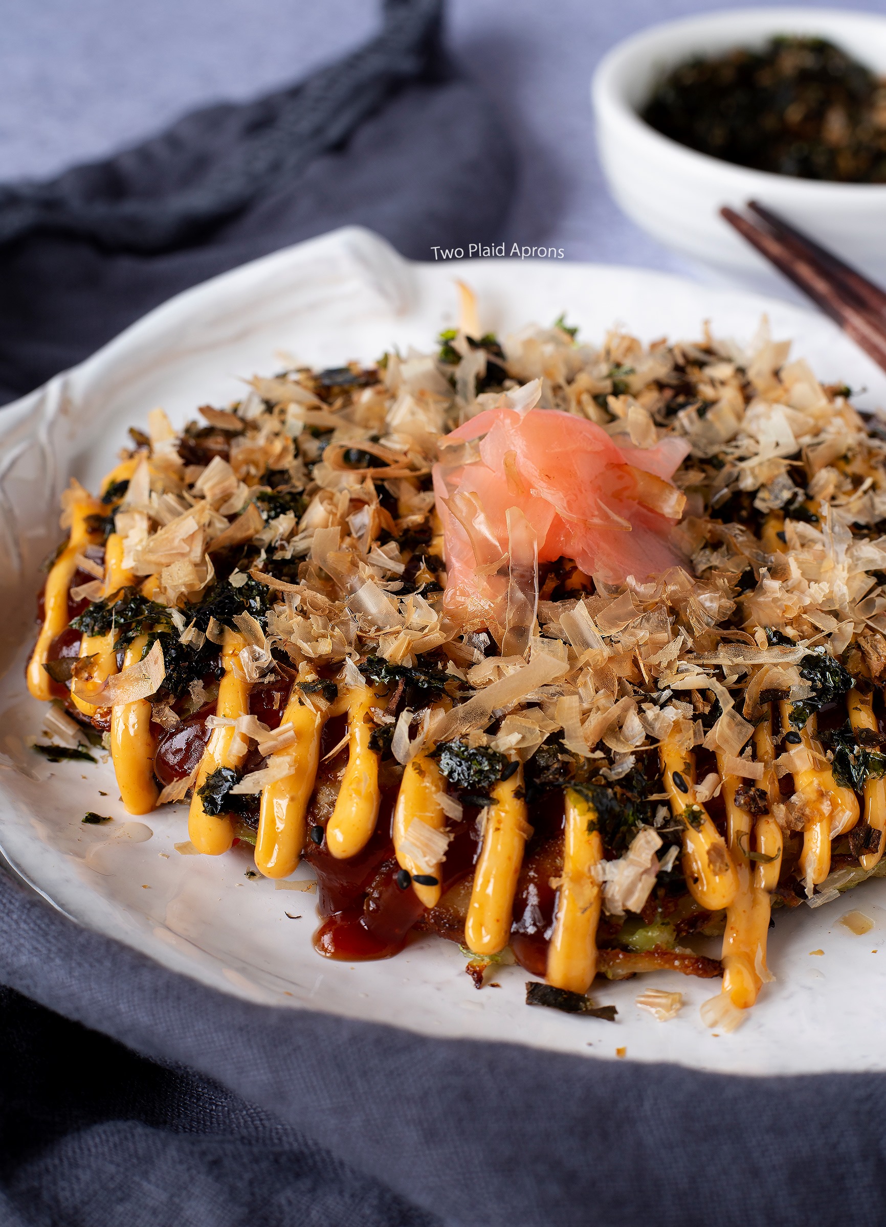 Okonomiyaki Recipe Japanese Savory Cabbage Pancakes Two Plaid Aprons okonomiyaki-recipe-japanese-savory-cabbage-pancakes-two-plaid-aprons