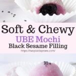 Pin of Ube Mochi with Black Sesame Filling
