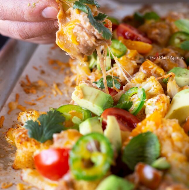 Cauliflower Nachos | Two Plaid Aprons