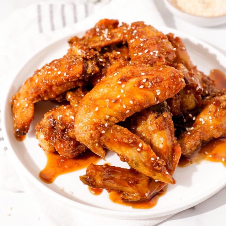 Honey Garlic Chicken Wings (Air Fryer) Two Plaid Aprons