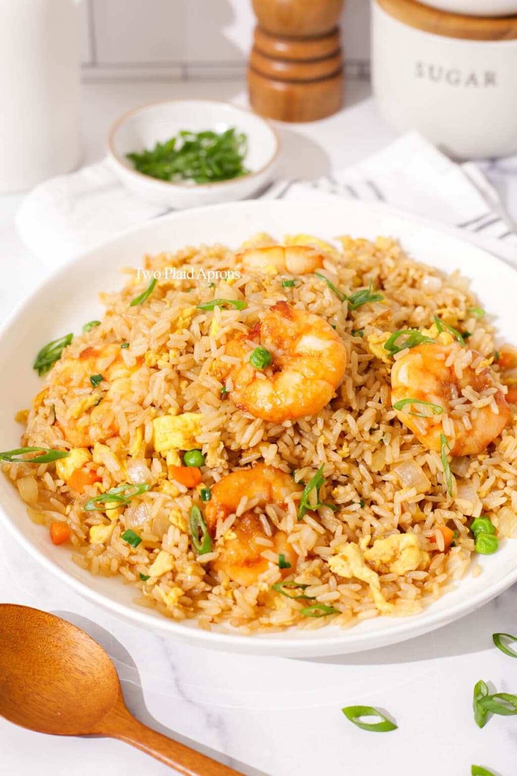 Shrimp Fried Rice (Easy & Better-Than-Takeout) | Two Plaid Aprons