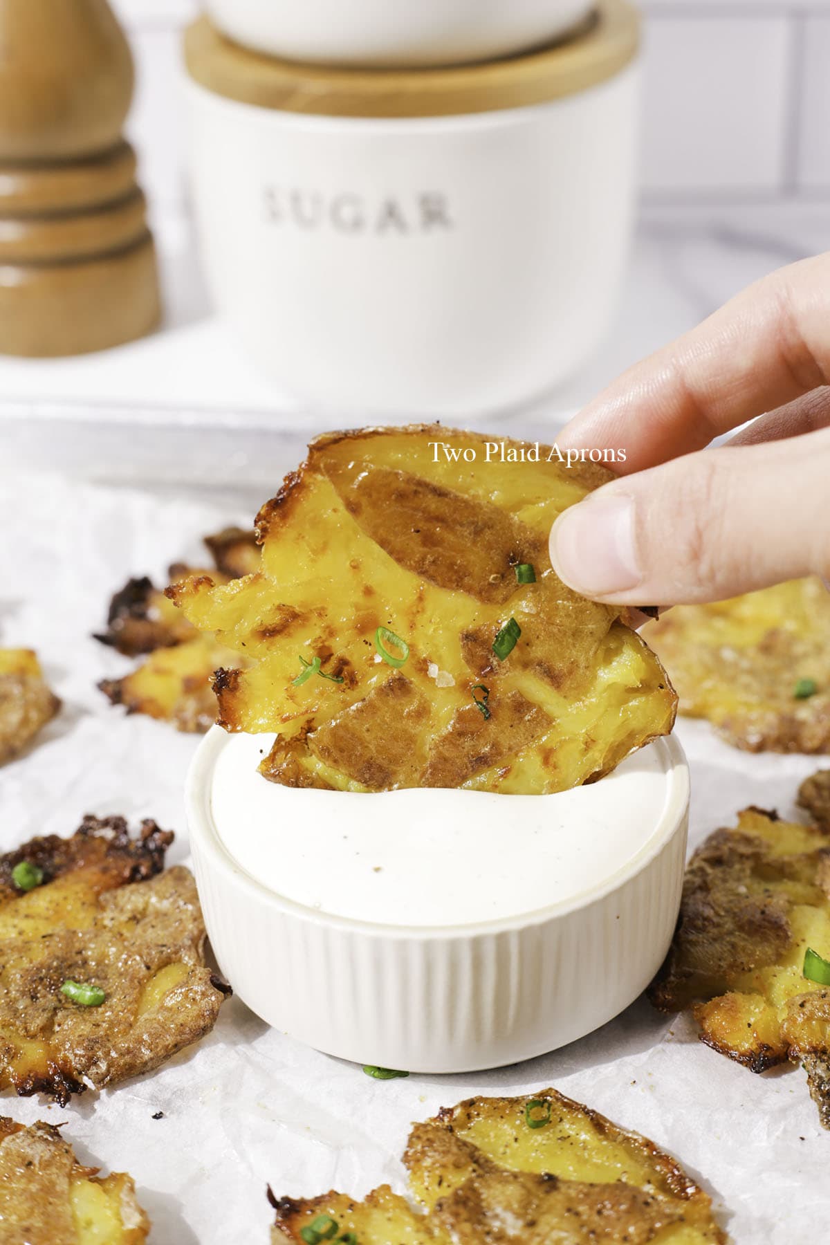 Crispy Ranch Smashed Potatoes