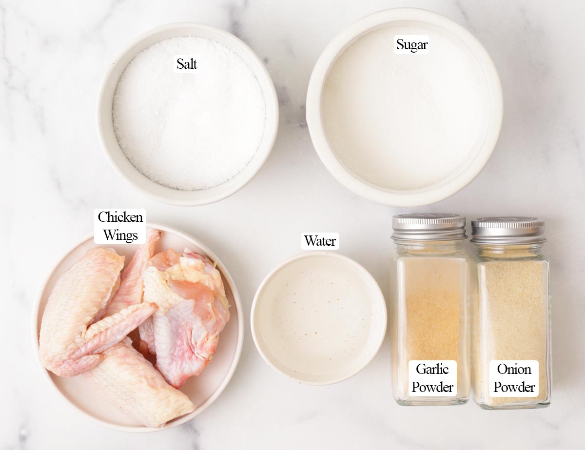 ingredients for chicken wing seasonings.