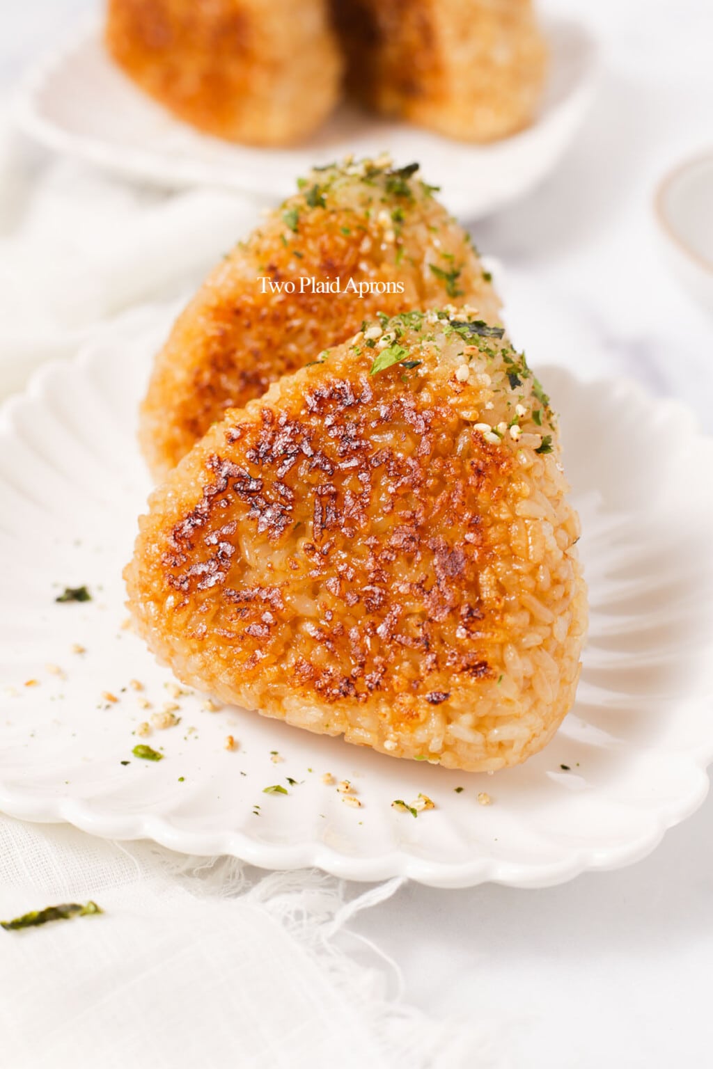 Yaki Onigiri (Grilled Rice Balls) | Two Plaid Aprons