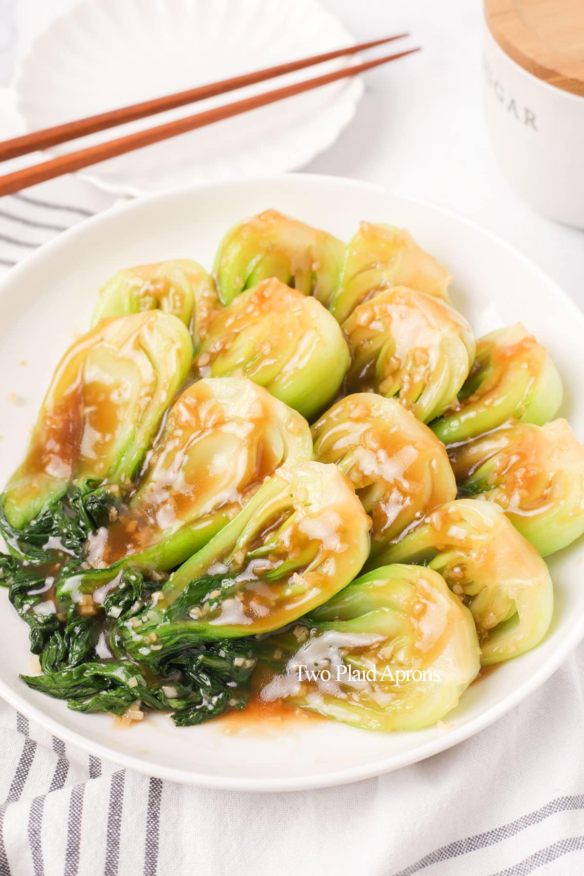 Bok choy with oyster sauce.