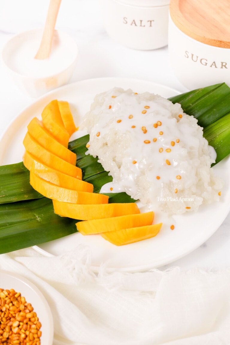 Mango Sticky Rice Two Plaid Aprons Mango Sticky Rice Two Plaid Aprons