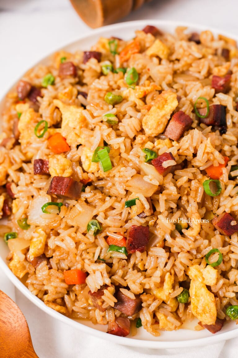 Pork Fried Rice Two Plaid Aprons