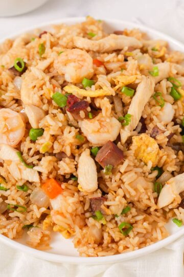 House special fried rice on a plate.